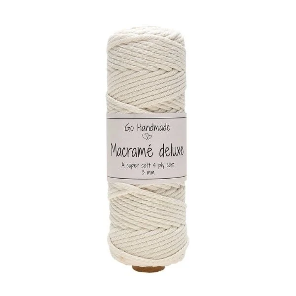 Go Handmade Macramé Garn Deluxe 50 m, 3 mm